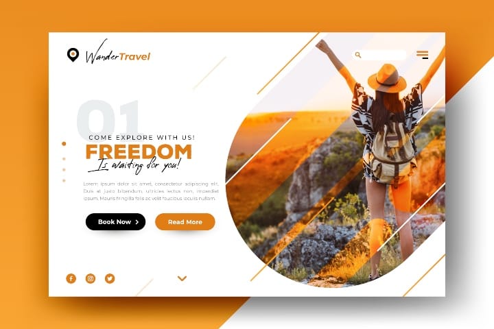 Ejemplo de una landing page o página de aterrizaje
