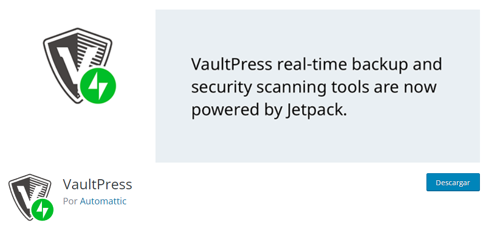 Vaultpress hacer copias de seguridad web con jetpack
