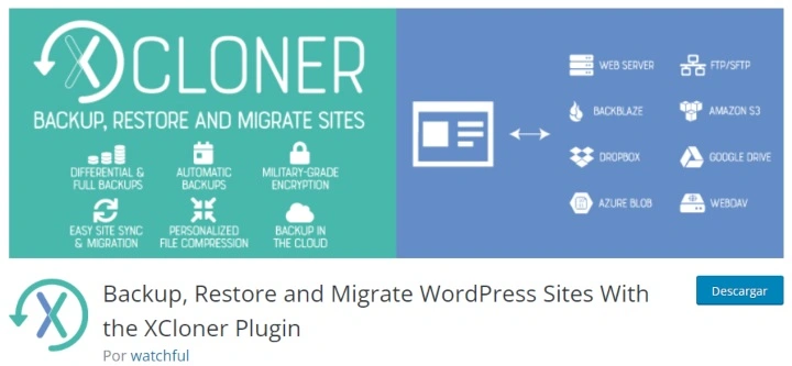 xcloner-backup-restore-and-migrate-wp-sites cada cuanto hacer copias de seguridad en wordpress